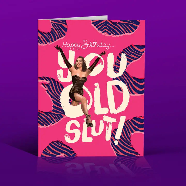 Zebra Slut Birthday Card