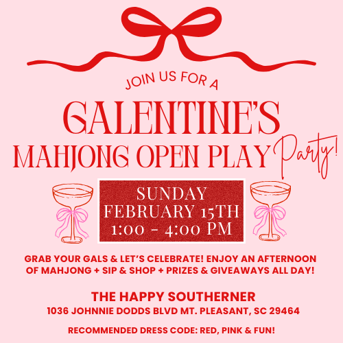 02-15 | Galentine’s Mahjong Open Play Party The Happy Southerner