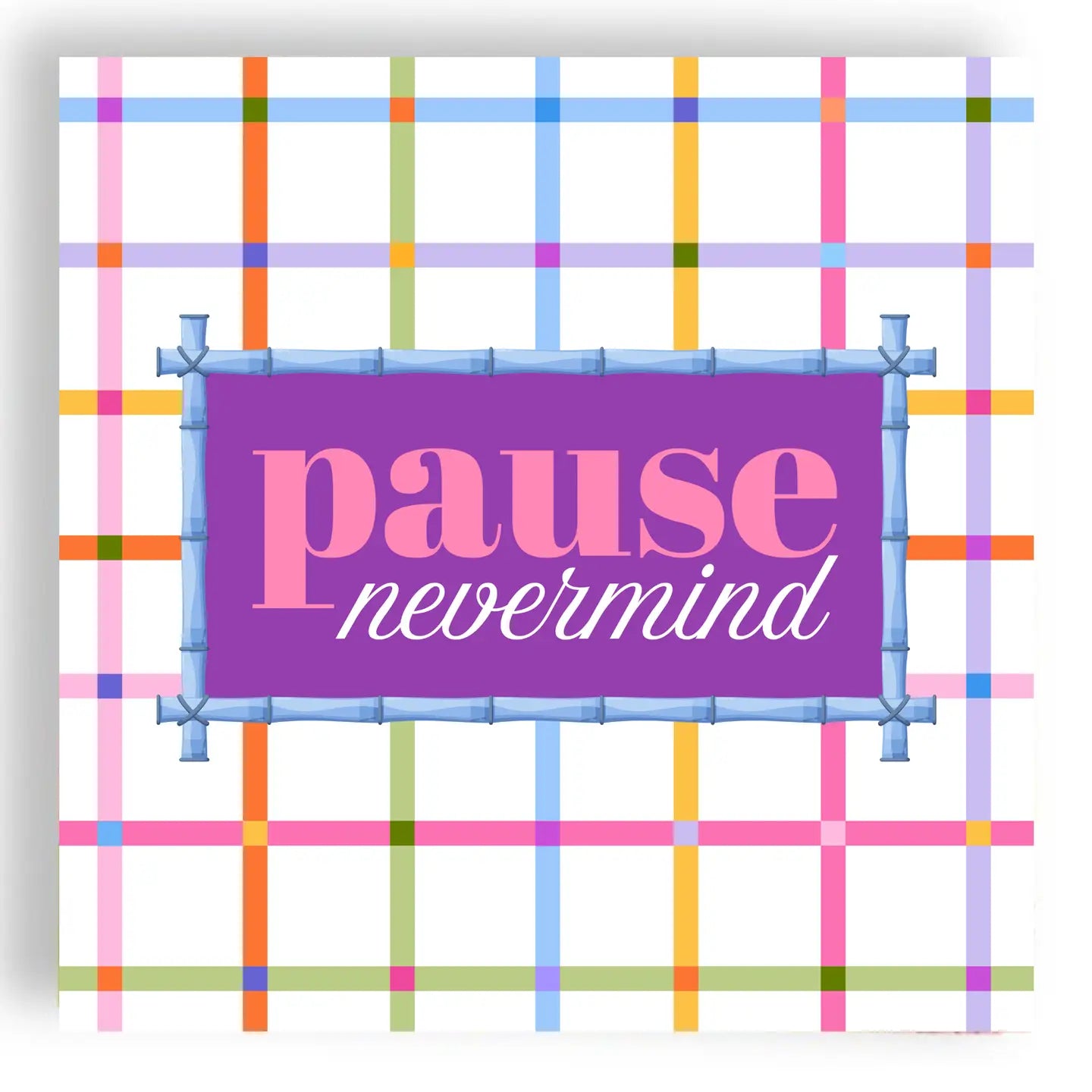 Mahjong "Pause Nevermind Cocktail Napkins