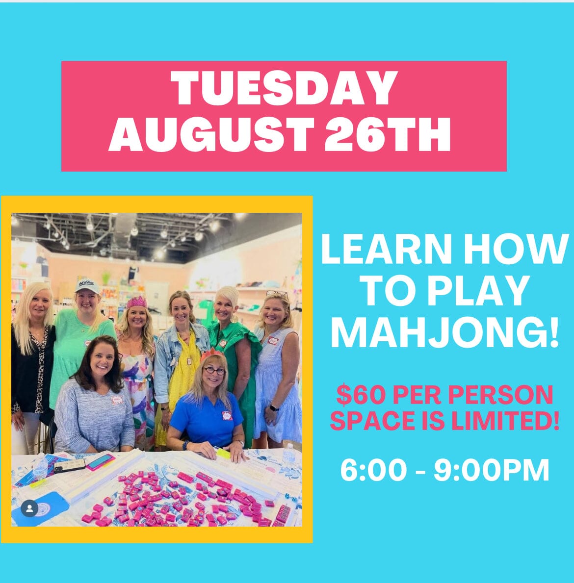 8-26 | Learn How To Play Mahjong Class at The Happy Southerner - Reserve Your Seat - August 26th The Happy Southerner
