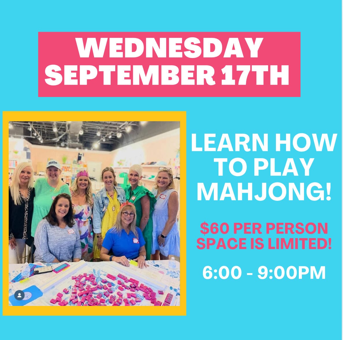 9-17 | Learn How To Play Mahjong Class at The Happy Southerner - Reserve Your Seat - September 17th The Happy Southerner