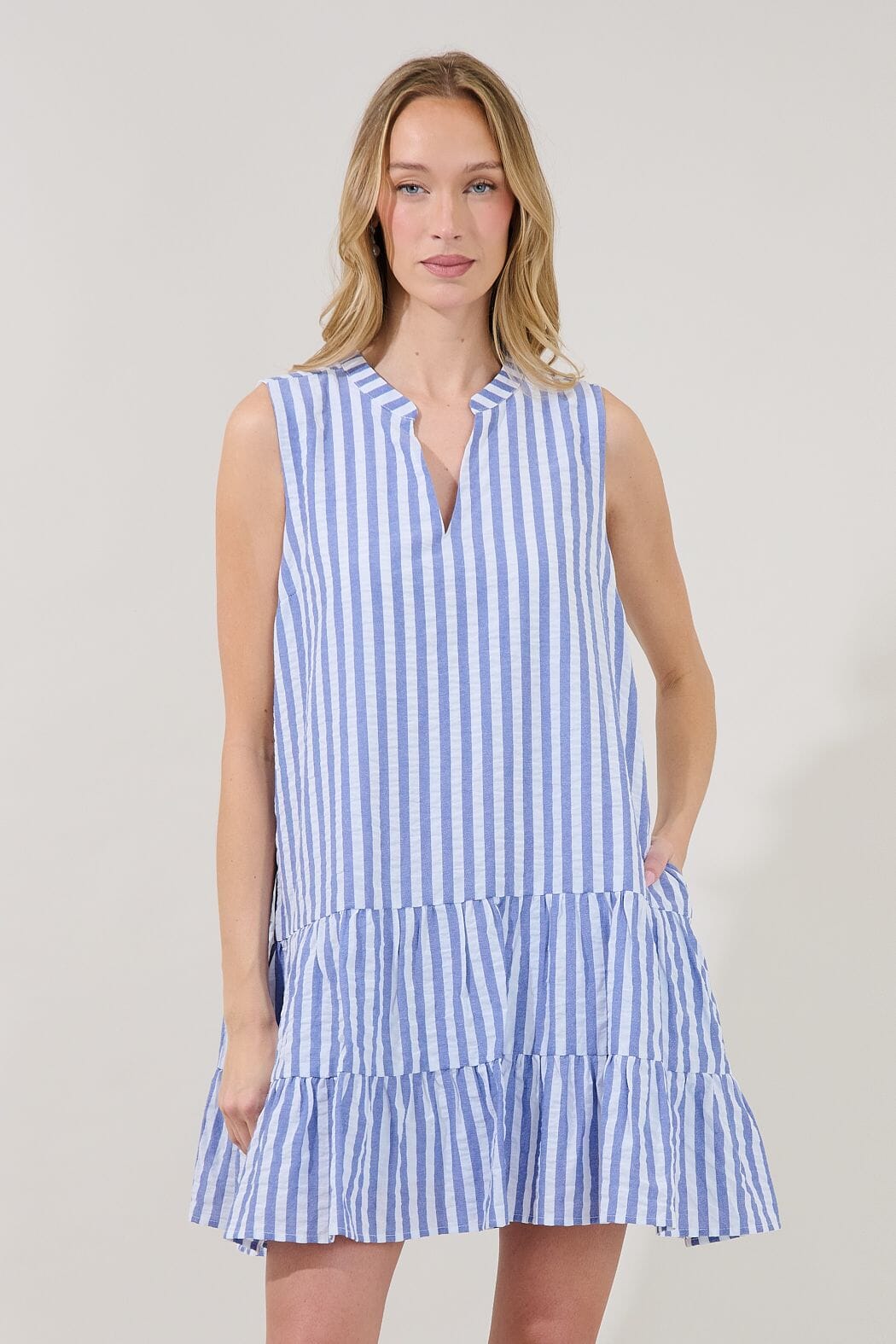 Addelyn Striped Color Block Shift Mini Dress The Happy Southerner