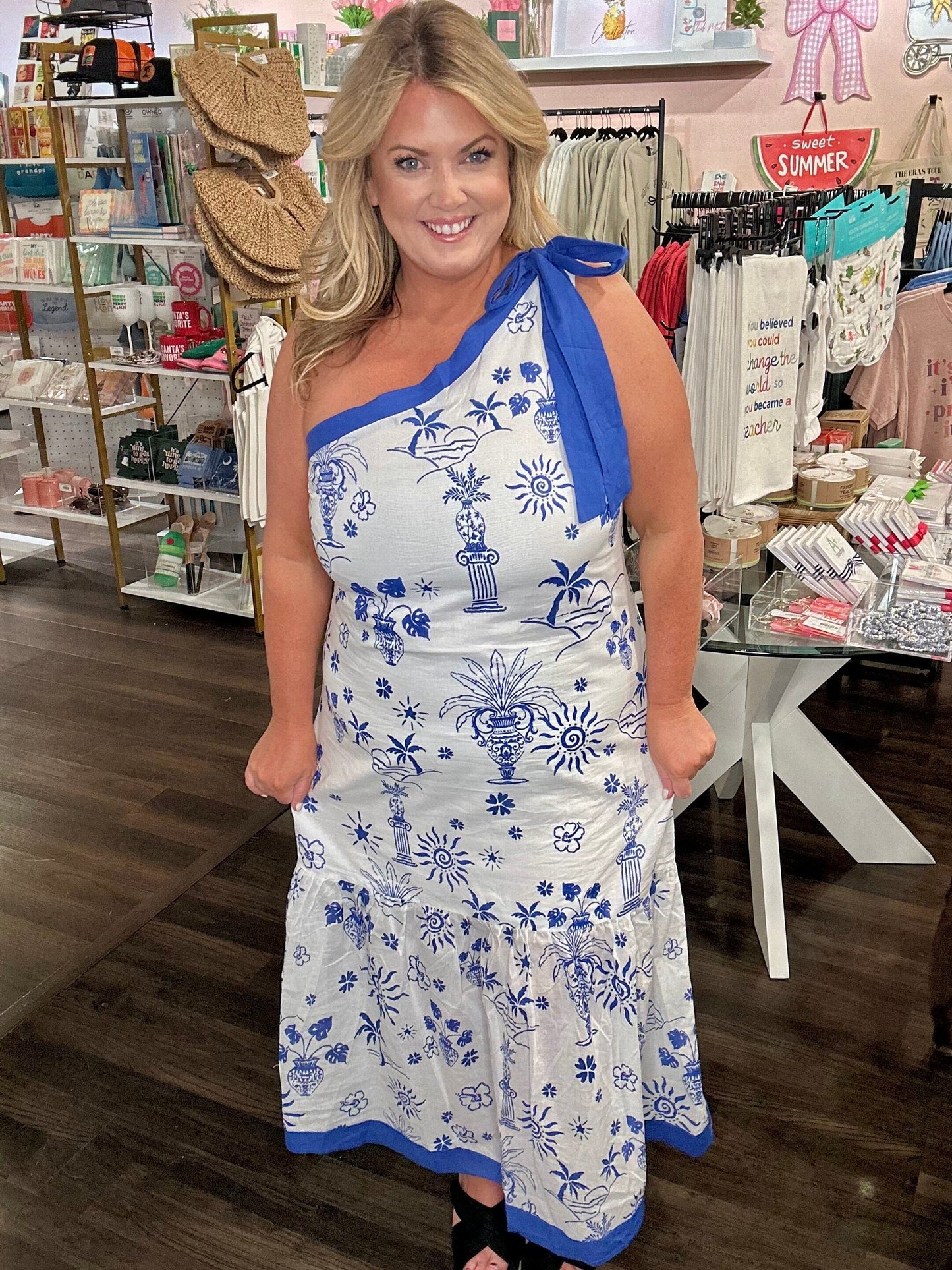 Alvina Tropics Nicol One Shoulder Maxi Dress The Happy Southerner