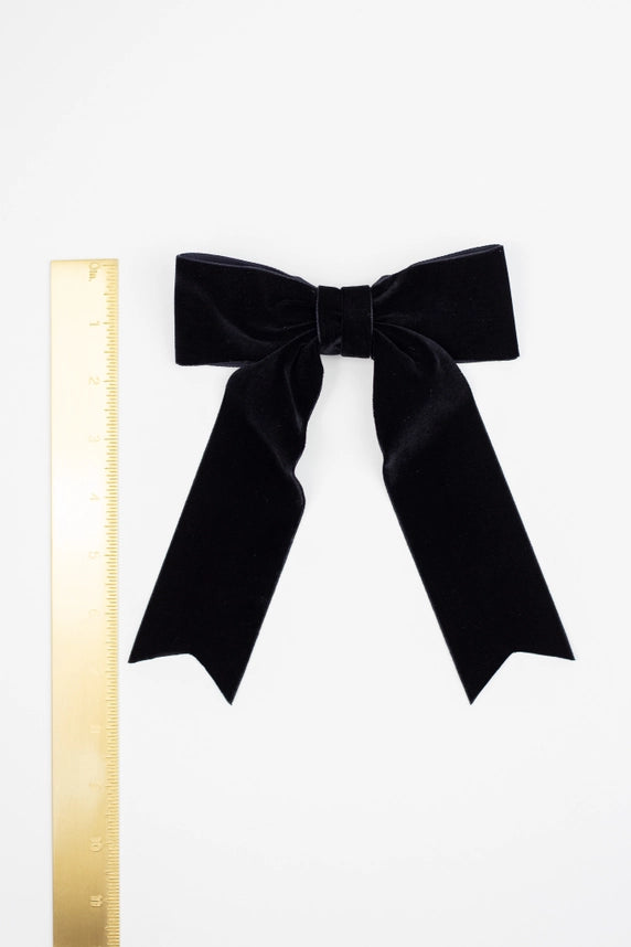 Bailee Black Velvet Bow The Happy Southerner