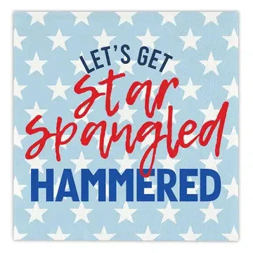 Beverage Napkins - Let's Get Star Spangled Hammered The Happy Southerner
