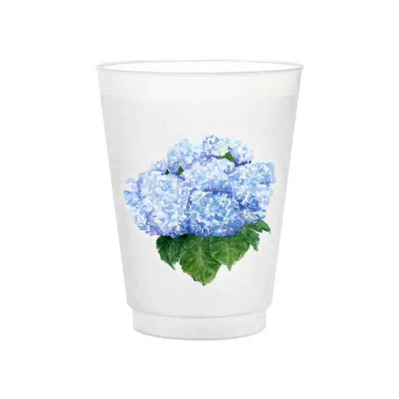 Blue Hydrangea Frosted Cups | Set of 6 The Happy Southerner