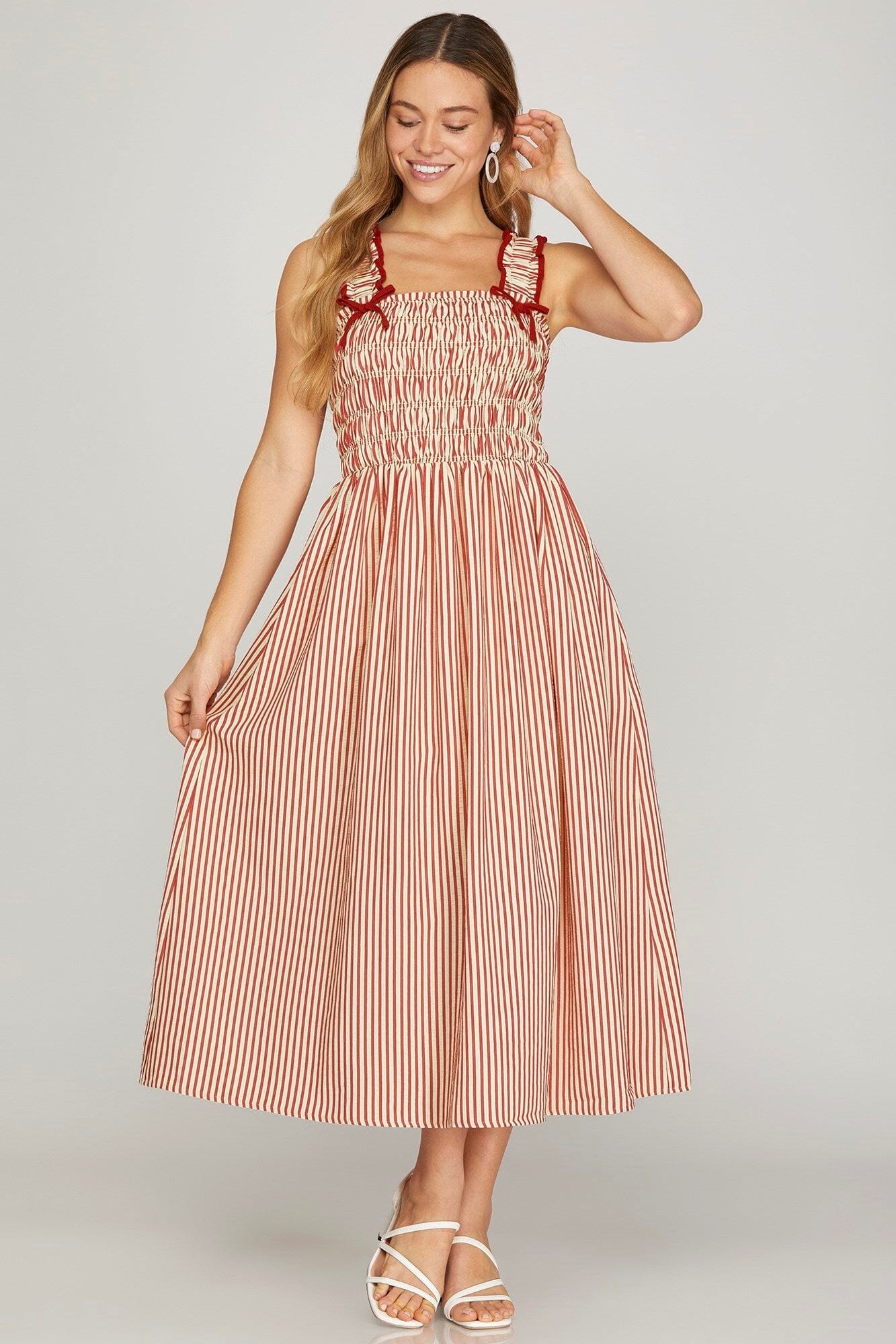 Boardwalk Breeze Midi - Red The Happy Southerner
