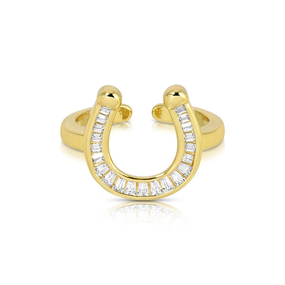 Bold Shining Horseshoe Adjustable Ring The Happy Southerner