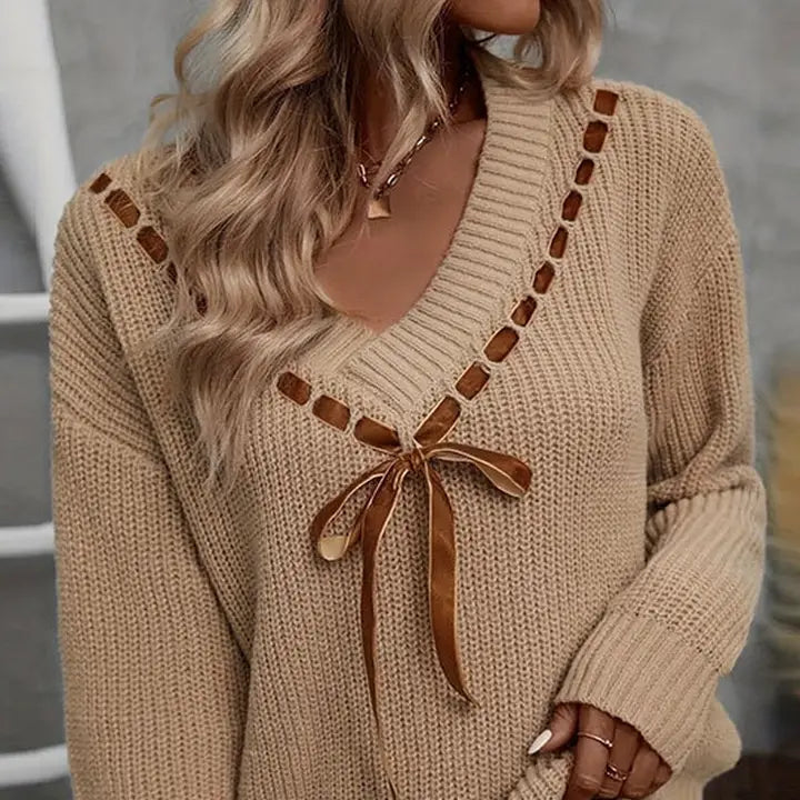 Bow Loose Pullover Knit Top The Happy Southerner