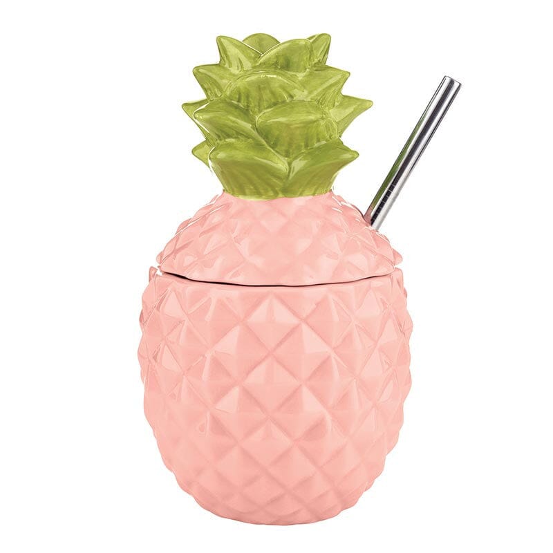 Ceramic Drink Cups - Pink Pineapple The Happy Southerner