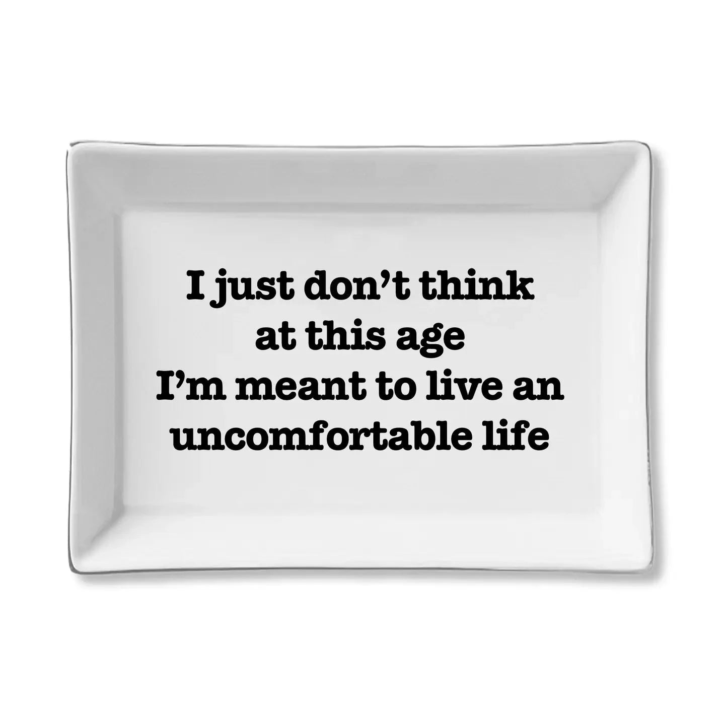 Ceramic Tray - Uncomfortable - White Lotus The Happy Southerner