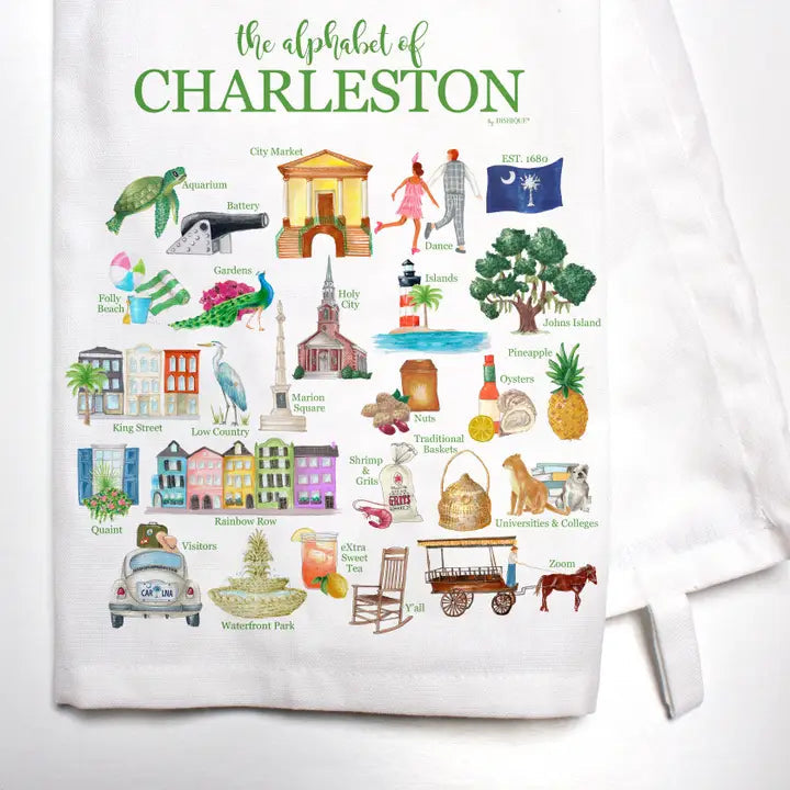 Charleston Alphabet Bar Towel The Happy Southerner