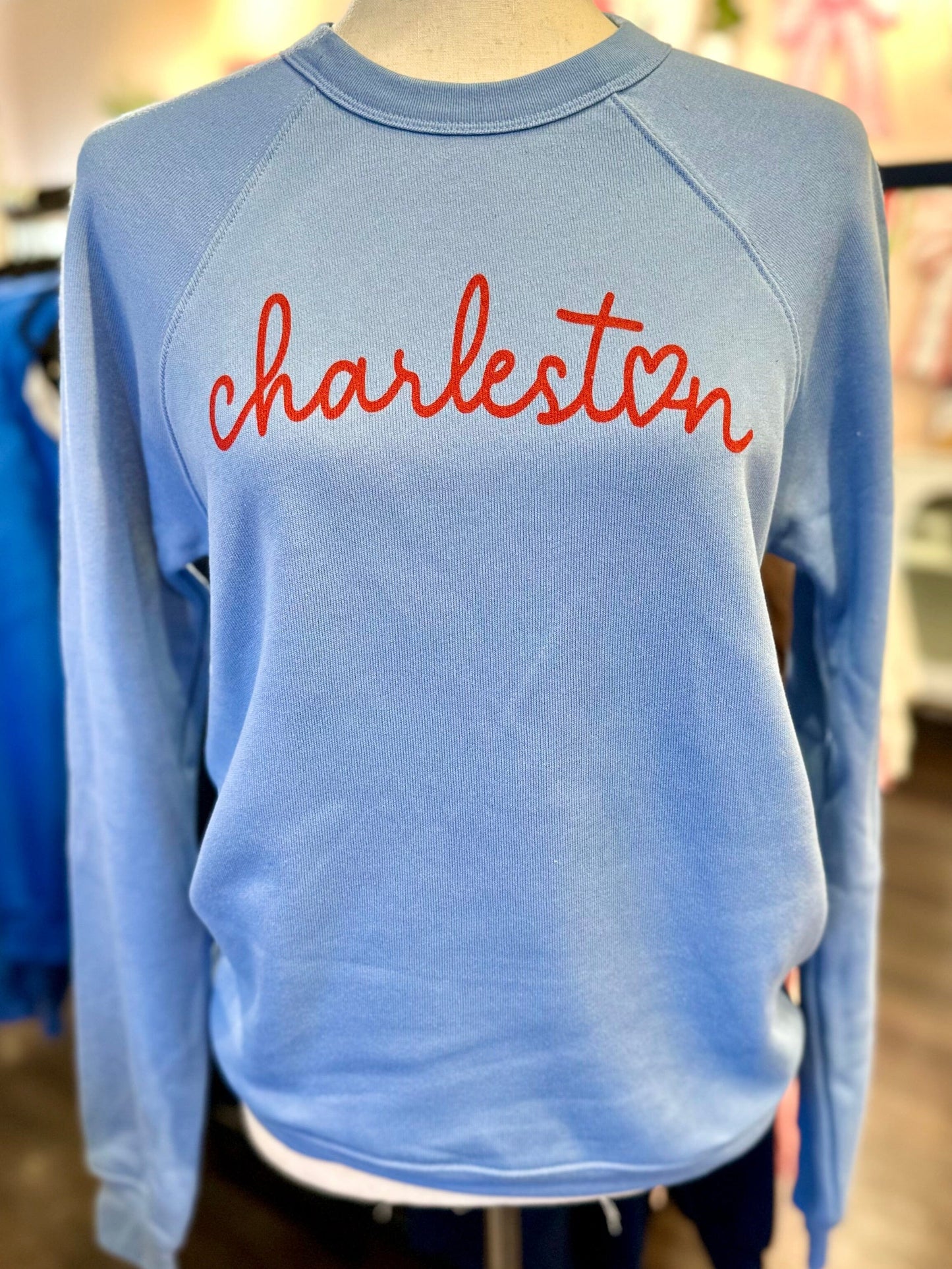 Charleston Heart Sweatshirt - Baby Blue The Happy Southerner