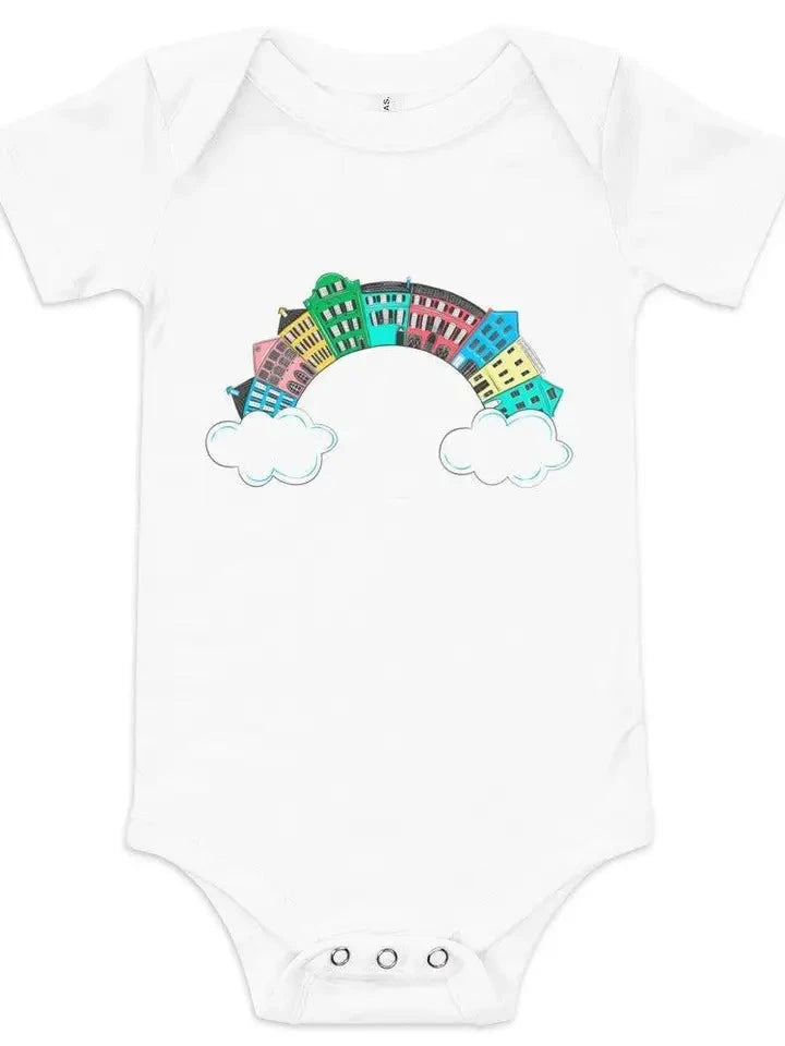 Charleston Rainbow Row Baby Onesie The Happy Southerner