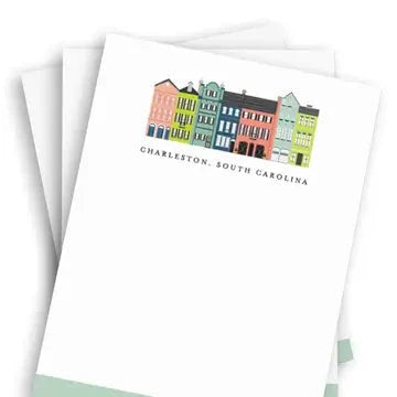 Charleston Rainbow Row Notepad The Happy Southerner