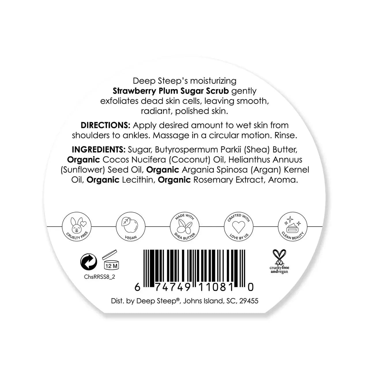 Charleston Rainbow Row Sugar Scrub - Strawberry Plum 8oz The Happy Southerner