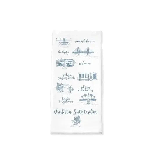 Charleston Toile Tea Towel The Happy Southerner