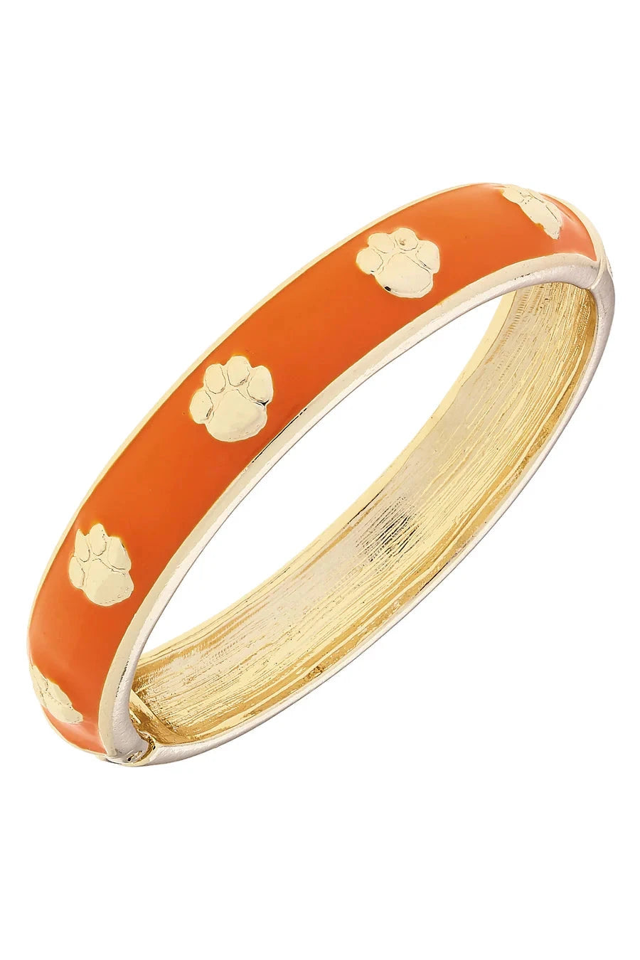 Clemson Hinge Bangle - Orange The Happy Southerner