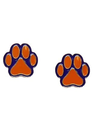 Clemson Paw Print Stud Earrings The Happy Southerner