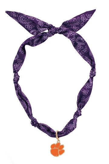 Clemson Tigers Logo Bandana Scarf Necklace The Happy Southerner