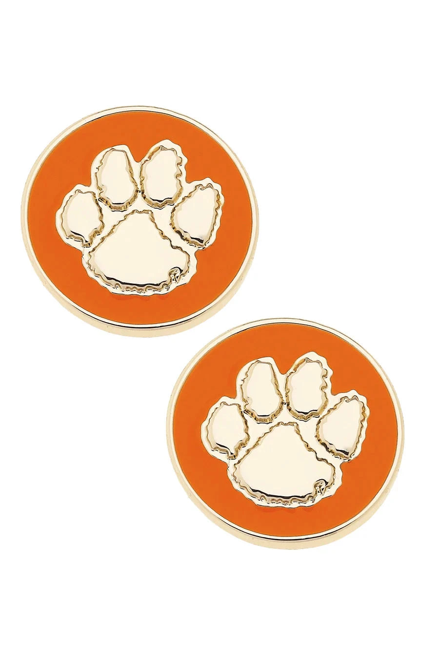 Clemson Tigers Logo Circle Stud Earrings The Happy Southerner