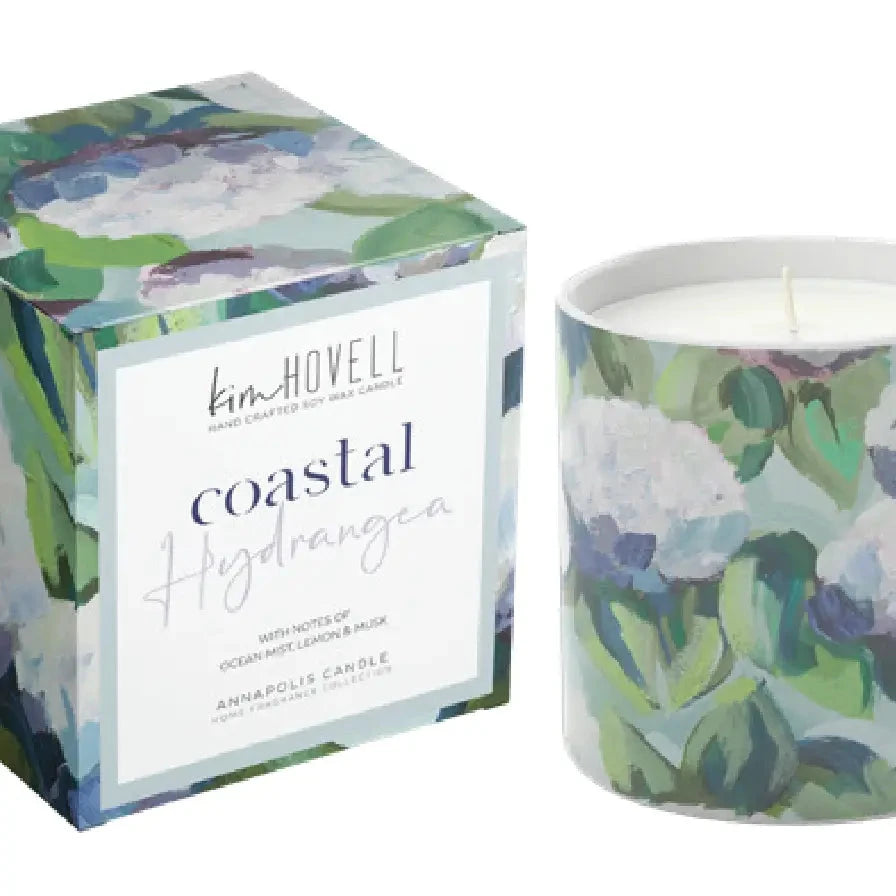 Coastal Hydrangea Boxed Candle The Happy Southerner