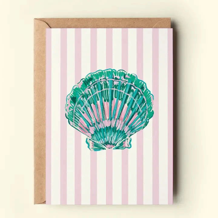 Colorful Seashell Beach Card The Happy Southerner