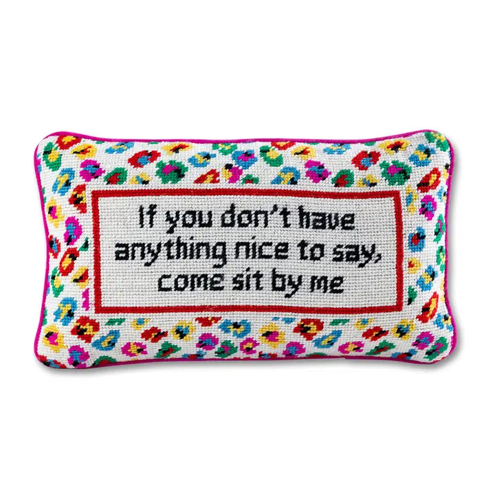 Come Sit By Me Needlepoint Pillow The Happy Southerner