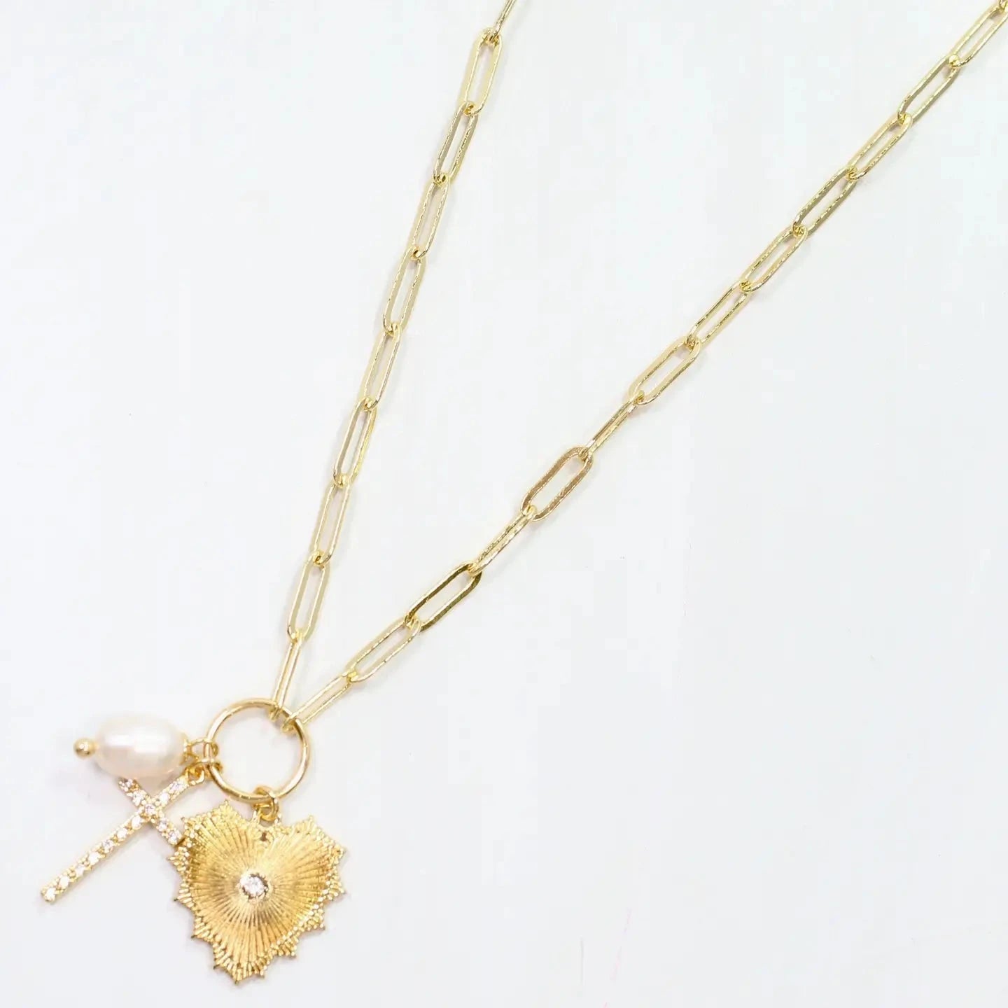 Culbreth Charm Necklace Gold The Happy Southerner