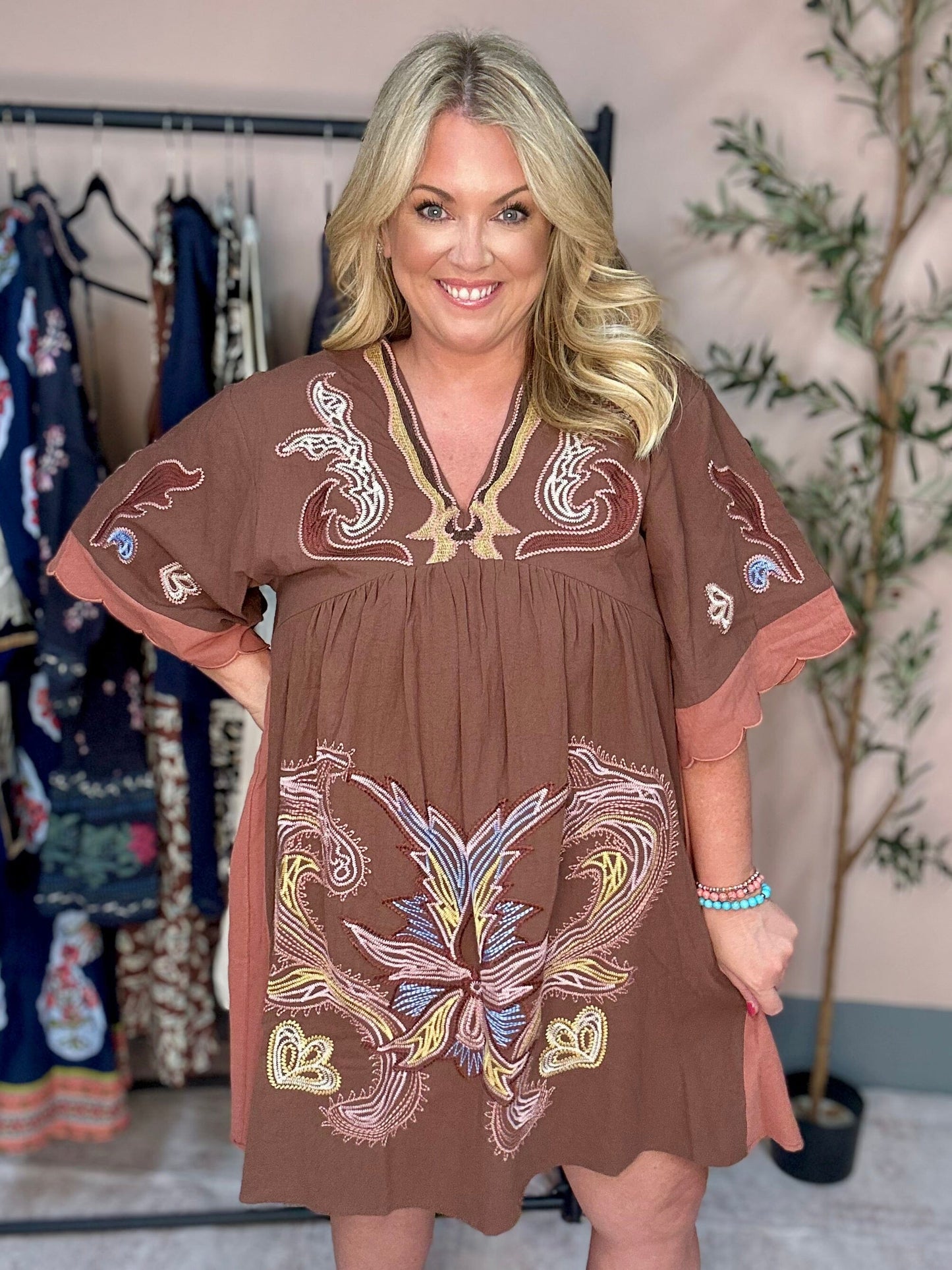 Desert Bloom Embroidered Dress The Happy Southerner