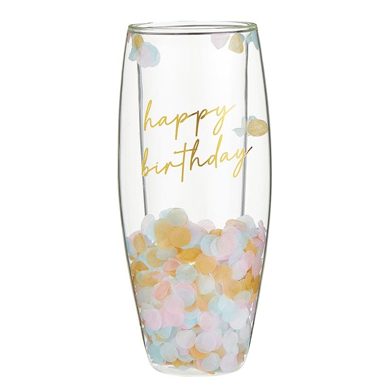 Double Wall Stemless Champagne Glass - Happy Birthday The Happy Southerner