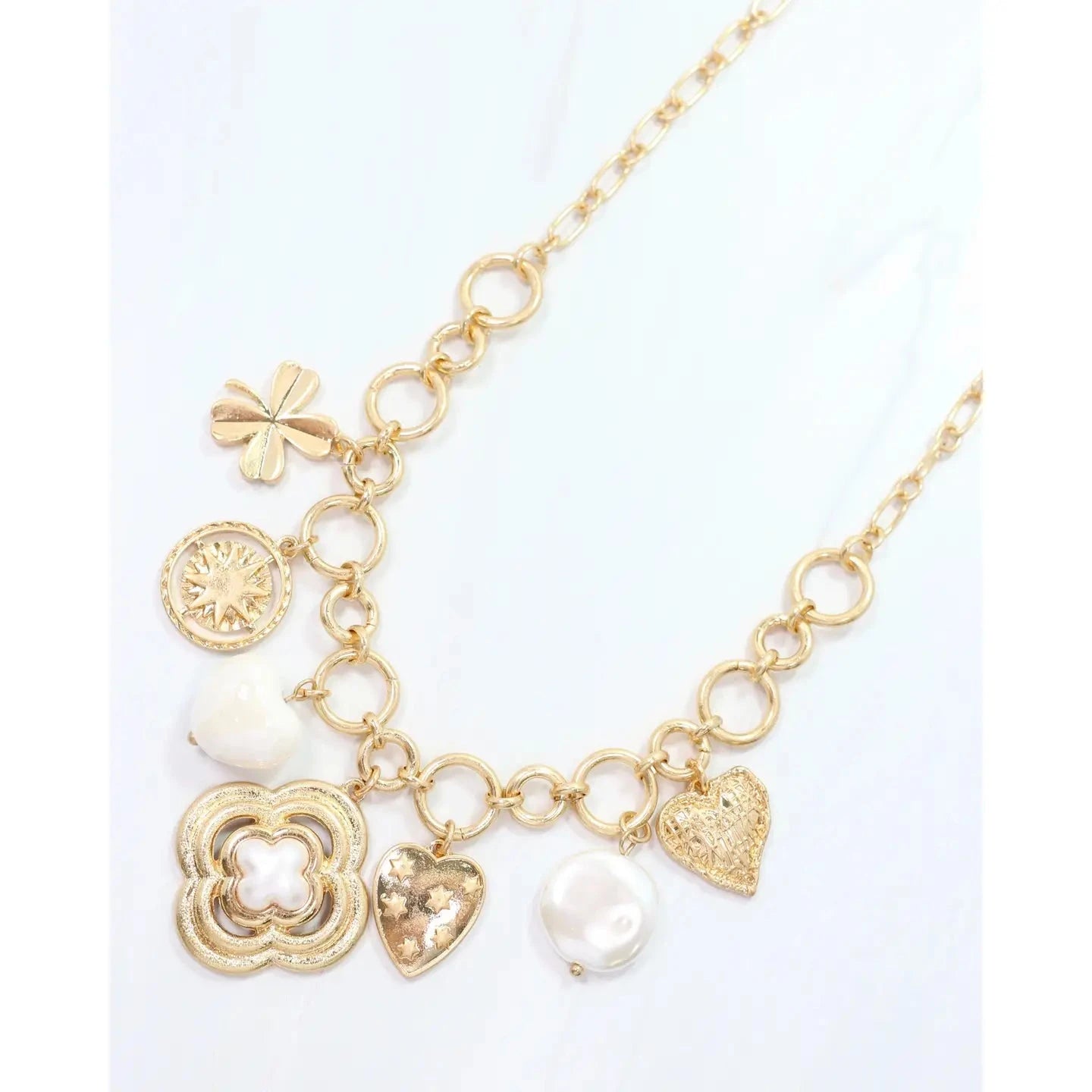 Duchess Charm Necklace Worn Gold The Happy Southerner