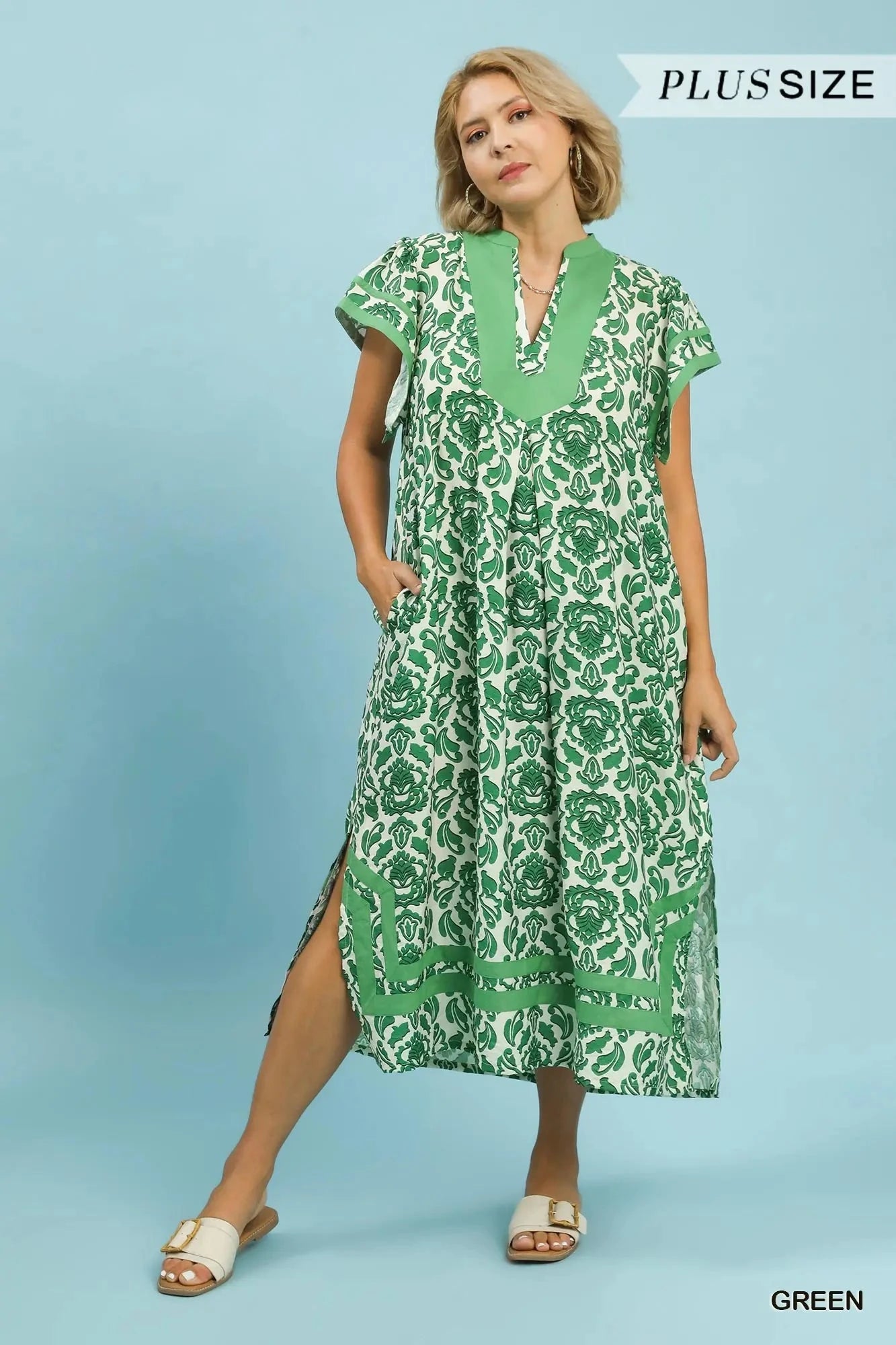 Emerald Garden Easy Midi Dress (Plus) The Happy Southerner