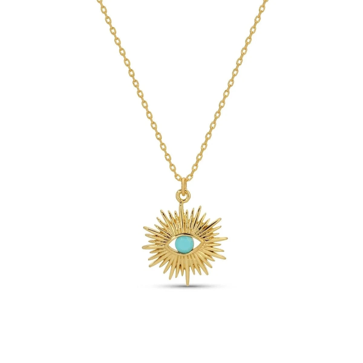 Evil Eye Burst Pendant Necklace The Happy Southerner
