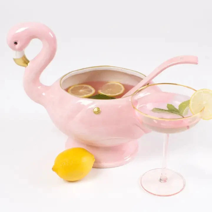 Flamingo Punch Bowl & Ladle The Happy Southerner