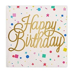 Foil Beverage Napkins - Happy Birthday Confetti The Happy Southerner