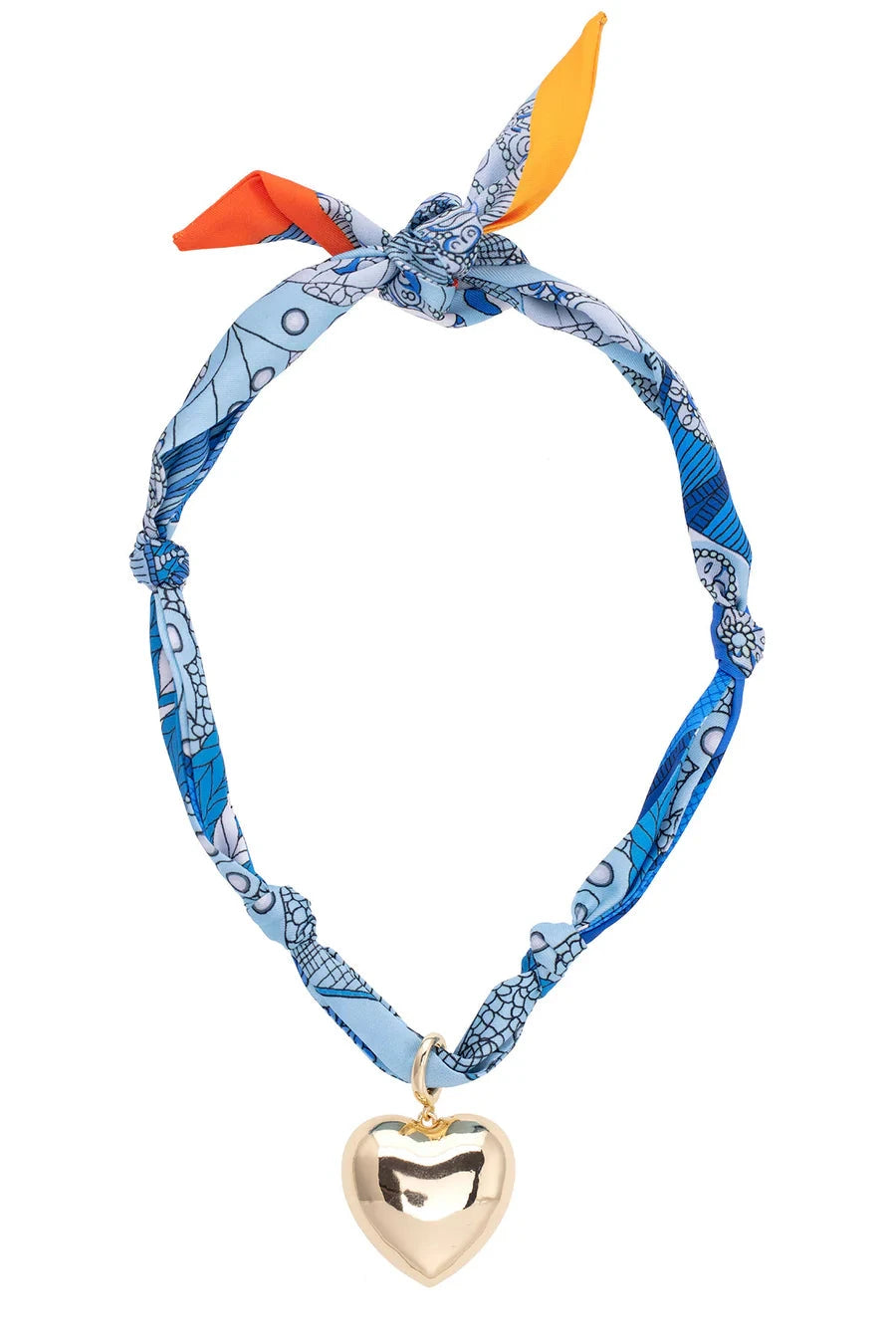 Gabby Puffy Heart Scarf Necklace The Happy Southerner