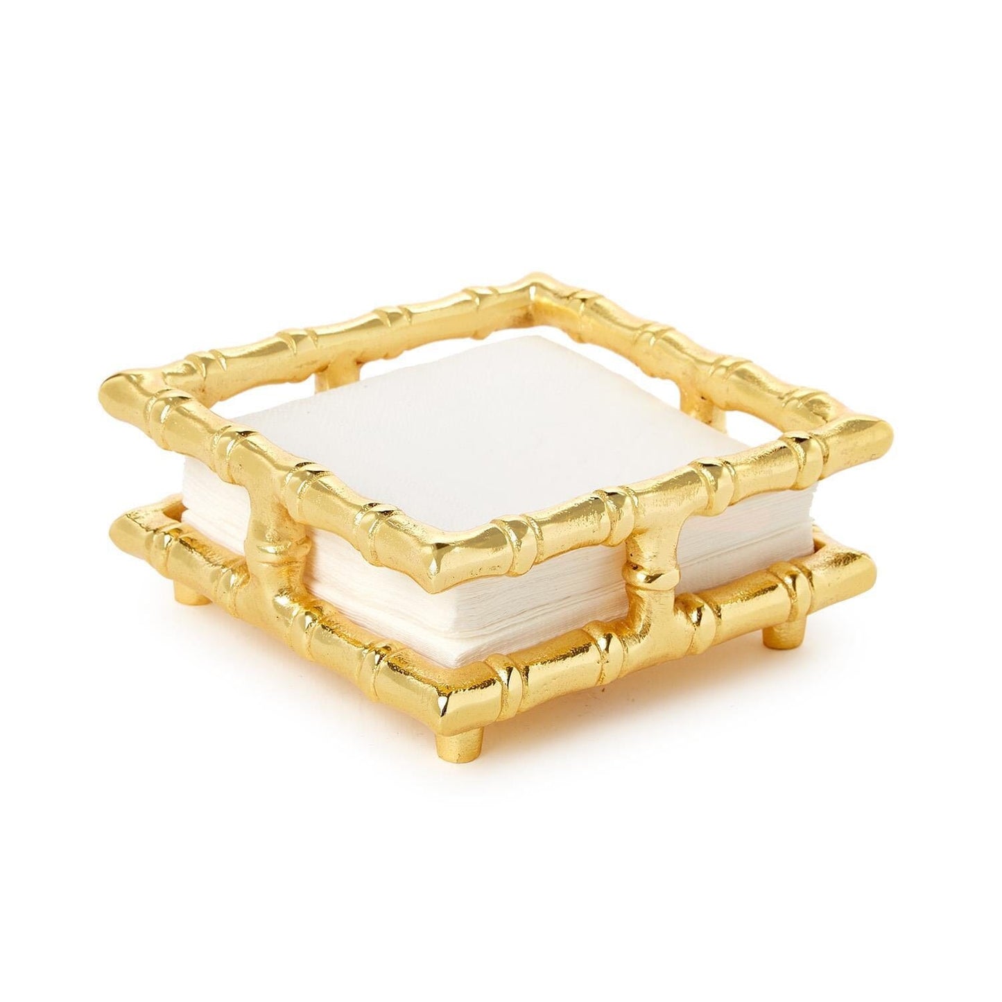 Gold Bamboo Cocktail Napkin Holder The Happy Southerner