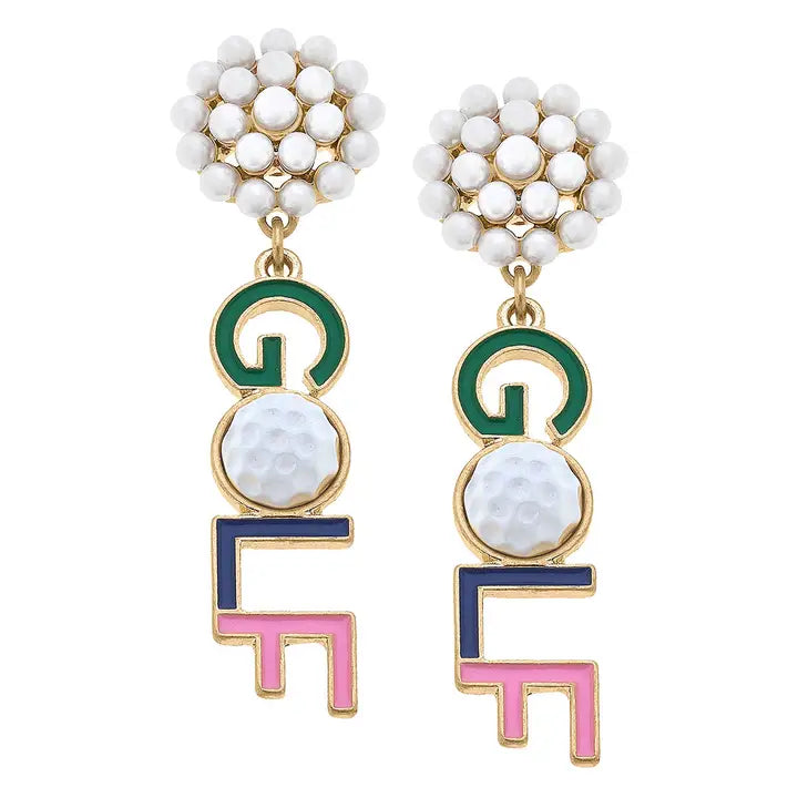 Golf Pearl Earrings The Happy Southerner