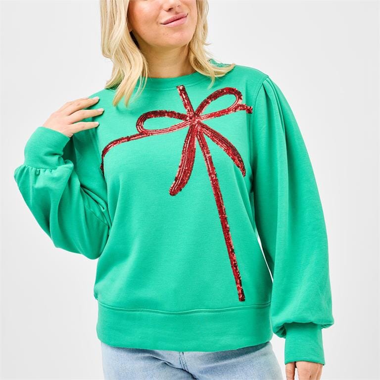 Green Bow Sweatshirt The Happy Southerner