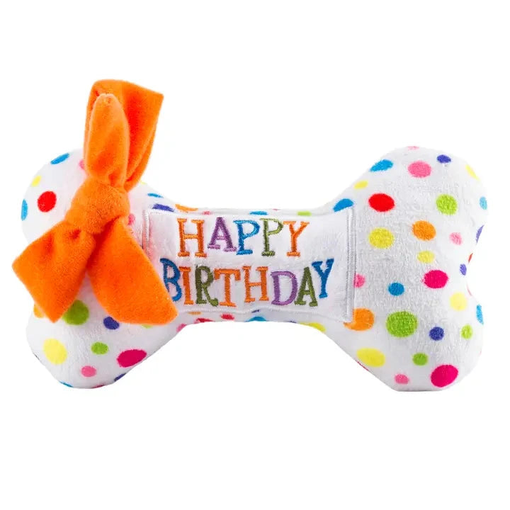 Happy Birthday Bones Squeaker Dog Toy The Happy Southerner