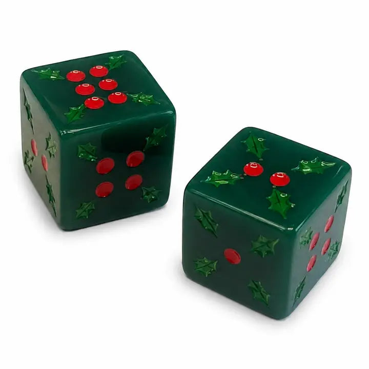 Holly Christmas Dice with Pouch Set The Happy Southerner