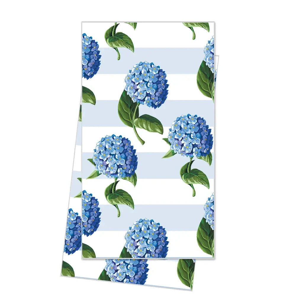 Hydrangeas Stripe Tea Towel The Happy Southerner