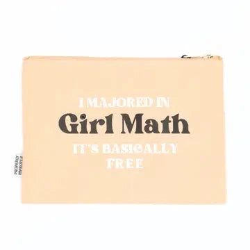 I Majored in Girl Math - Canvas Pouch The Happy Southerner