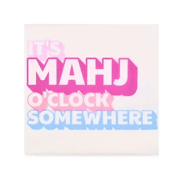 "It's Mahj O'Clock Somewhere" Cocktail Napkins The Happy Southerner