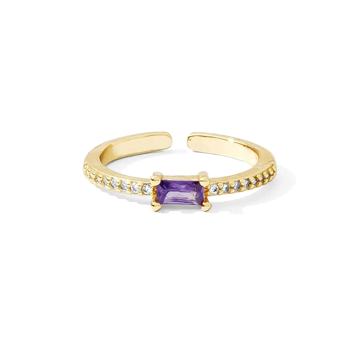 Just a Touch of Color Pavé Adjustable Ring The Happy Southerner Purple