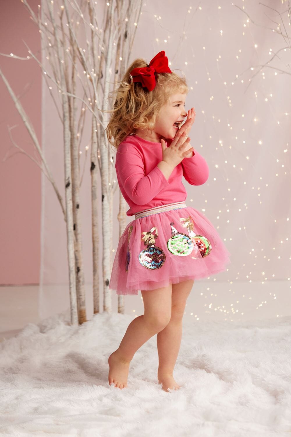 Kids Pink Christmas Tutu The Happy Southerner