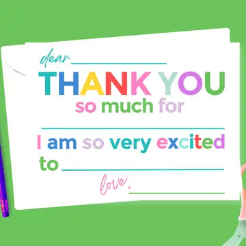 Kids Thank You Fill in Card Set of 10 The Happy Southerner