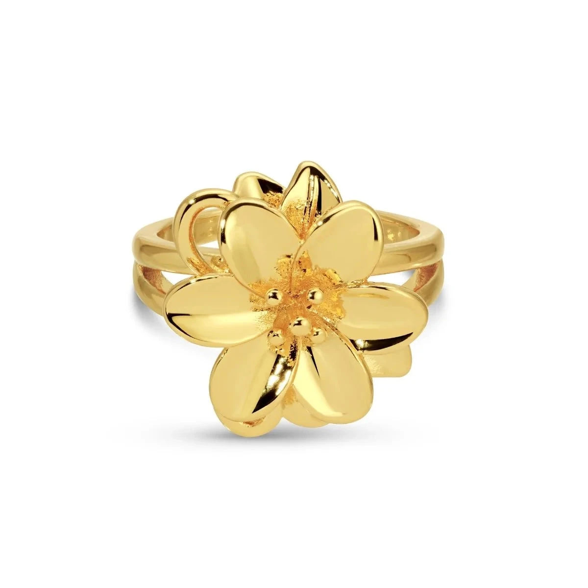Large Plumeria Adjustable Ring The Happy Southerner