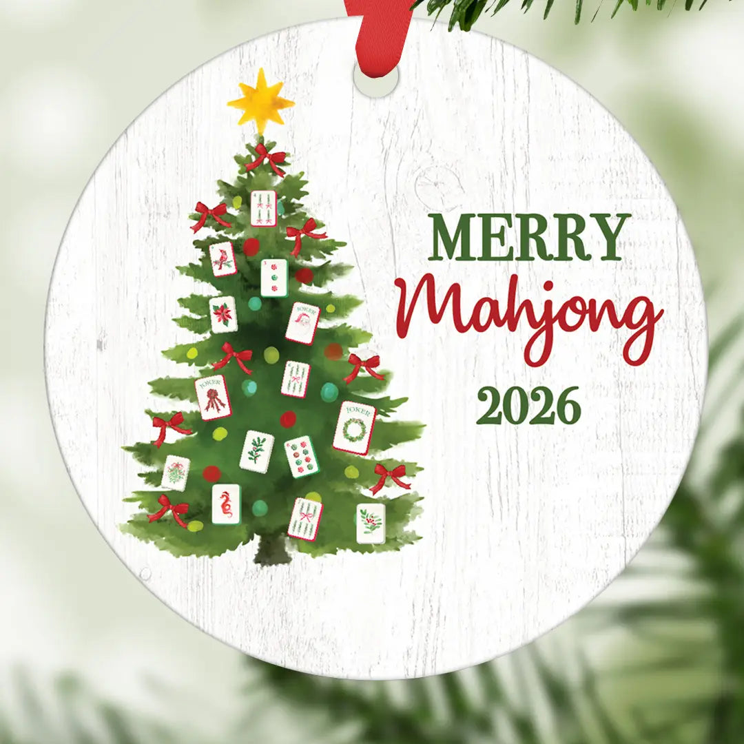 Mahjong 2026 Christmas Ornament Preppy Tree Ornament The Happy Southerner